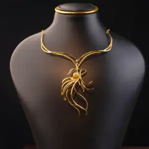New Ganesha Golden Phoenix Necklace 34.650g gold necklace