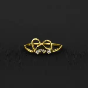 Infinity Heart Accent Gold Ring