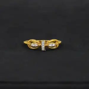 Twin Leaf Gold Ring