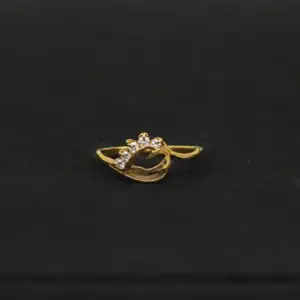 Flowing Leaf Gold Ring