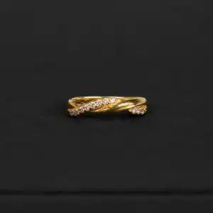Twisted Accent Gold Ring