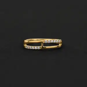 Modern Buckle Gold Ring