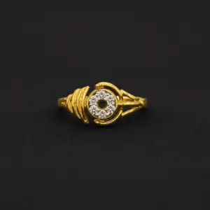 Radiant Halo Gold Ring