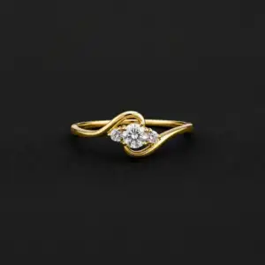 Graceful Loop Gold Ring