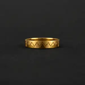 Geometric Band Gold Ring