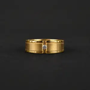 Twin Line Accent Gold Ring