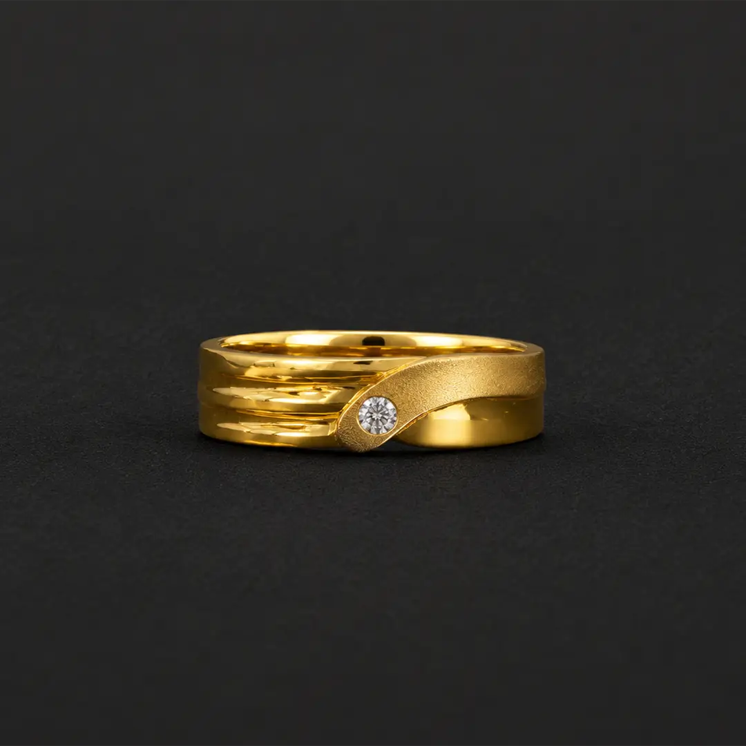 Sculpted Wave Gold Ring