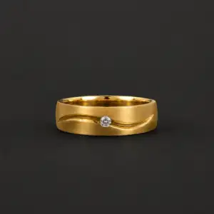 Center Accent Gold Ring