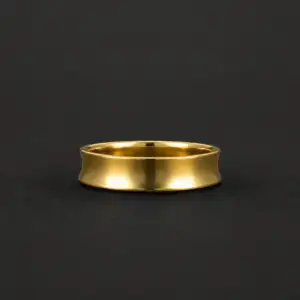 Smooth Concave Gold Ring