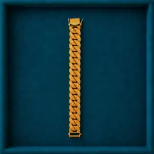 Engraved Curb Link Gold Bracelet