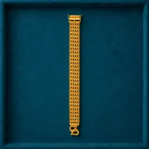 Woven Grid Link Gold Bracelet