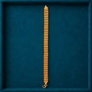 Layered Mosaic Link Gold Bracelet