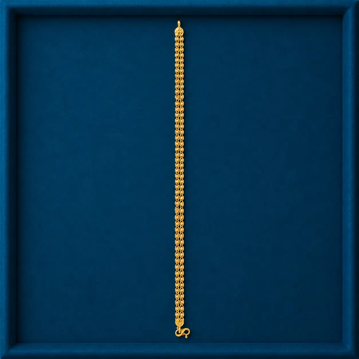 Double Row Oval Gold Bracelet